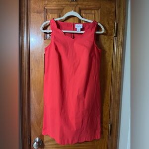 Red Scalloped Shift dress